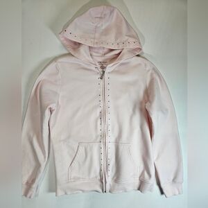 New York & Company Sport Hoodie Womens XS Light Pink Bedazzled‎ Athletic Sweater